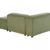 Chaise-longue à esquerda em bombazine verde ARDAL