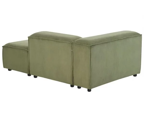 Chaise-longue à esquerda em bombazine verde ARDAL