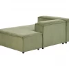 Chaise-longue à esquerda em bombazine verde ARDAL