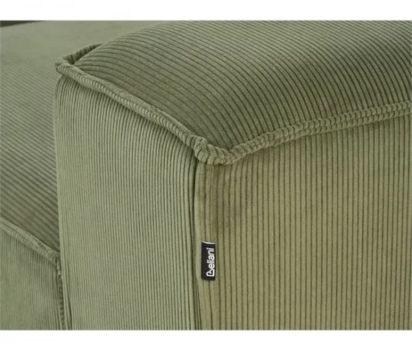 Chaise-longue à esquerda em bombazine verde ARDAL