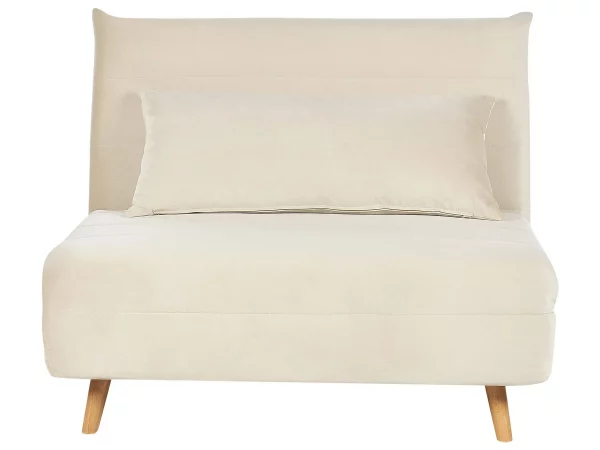 Sofa Bed SETTEN Velvet Cream DEF