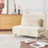 Sofa Bed SETTEN Velvet Cream DEF