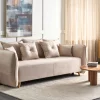 Sofa bed VALLANES, cream beige DEF