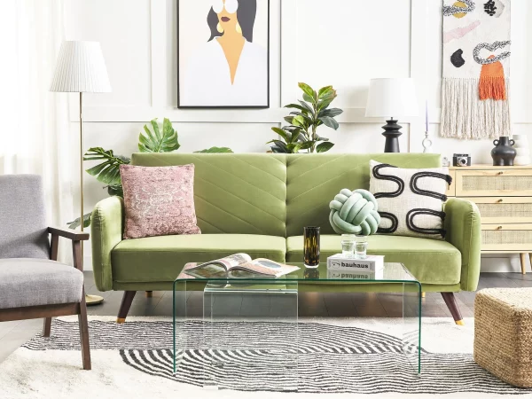 Sofa, SENJA, olive green, DEF