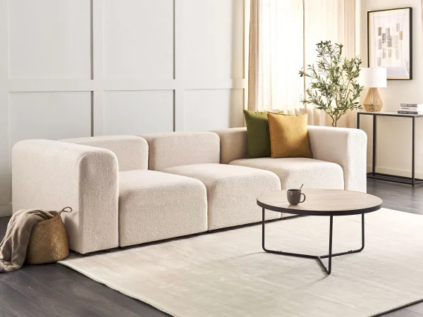 Sofa FALSTERBO 3 seater boucle beige DEF