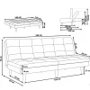 Schlafsofa RONNE, türkis CH