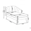 Chaise-longue à direita em veludo creme ALLIER