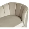 Chaise-longue à direita em veludo creme ALLIER