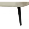 Chaise-longue à direita em veludo creme ALLIER