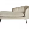 Chaise-longue à direita em veludo creme ALLIER