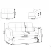 2-er Schlafsofa FLORLI schwarz CH