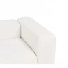 Sofá modular 2 lugares com repousa-pés em bouclé branco FALSTERBO