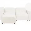 Sofá modular 2 lugares com repousa-pés em bouclé branco FALSTERBO