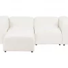 Sofá modular 2 lugares com repousa-pés em bouclé branco FALSTERBO