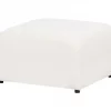 Sofá modular 2 lugares com repousa-pés em bouclé branco FALSTERBO