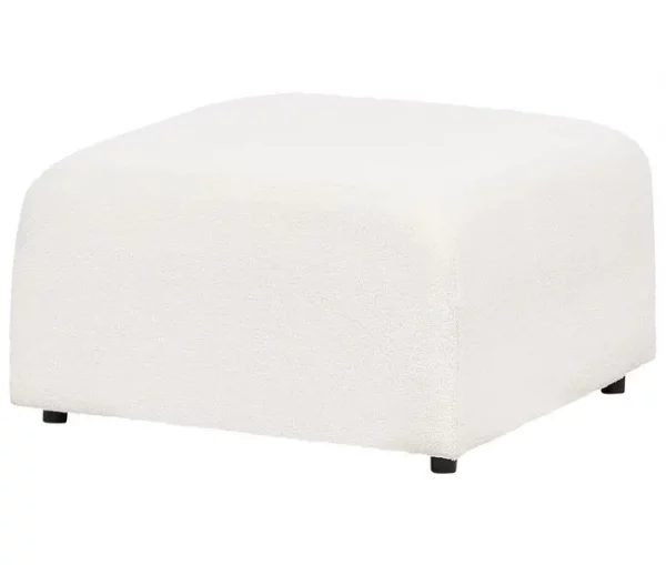 Sofá modular 2 lugares com repousa-pés em bouclé branco FALSTERBO