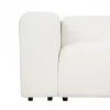 Sofá modular 2 lugares com repousa-pés em bouclé branco FALSTERBO