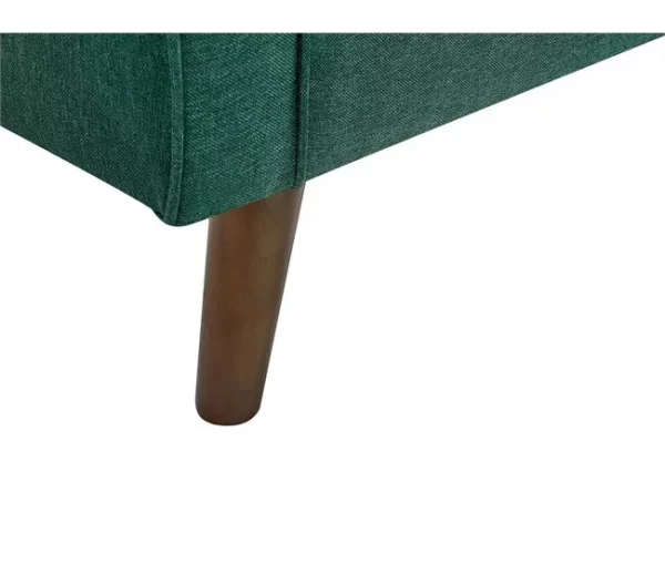 Sofá de 3 lugares em tecido verde escuro LOKKA