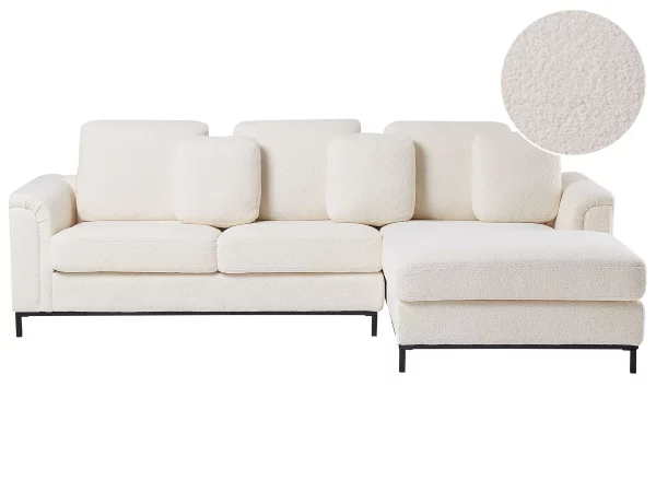 Sofa OSLO L White boucle DEF