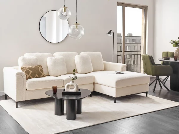 Sofa OSLO L White boucle DEF