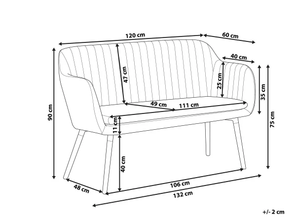 Sofa TABY, light beige, carton 1/1, LF DEF