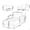 Chaiselongue ABERDEEN Samt Rosa CH