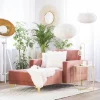 Chaiselongue ABERDEEN Samt Rosa CH
