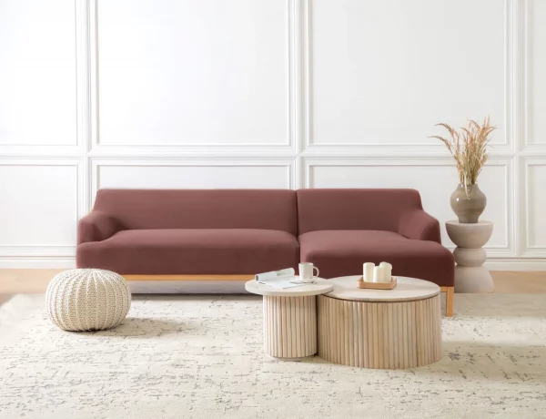 Left Corner Sofa burgundy SOSJO