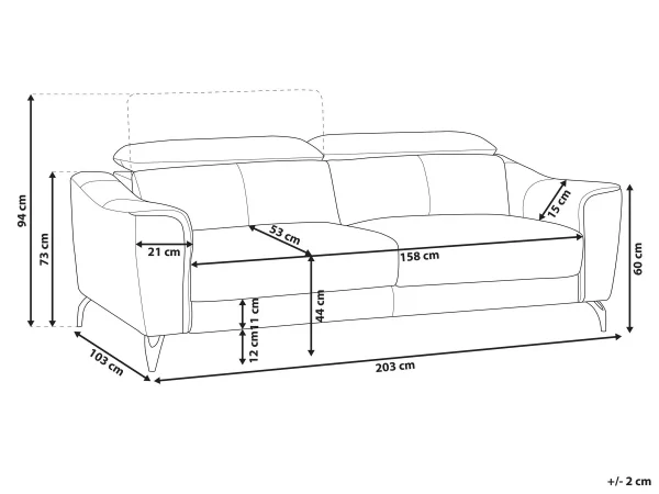 Sofa NARWIK Goldbraun CH