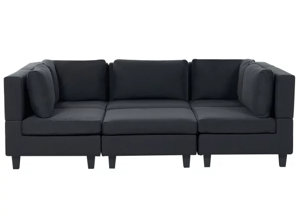 5-Seater Modular Sofa + Ottoman UNSTAD Black DEF