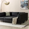 5-Seater Modular Sofa + Ottoman UNSTAD Black DEF