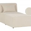 Chaise-longue em bombazine creme LEMVIG