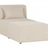 Chaise-longue em bombazine creme LEMVIG