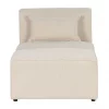 Chaise-longue em bombazine creme LEMVIG