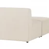 Chaise-longue em bombazine creme LEMVIG