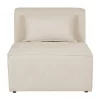 Chaise-longue em bombazine creme LEMVIG
