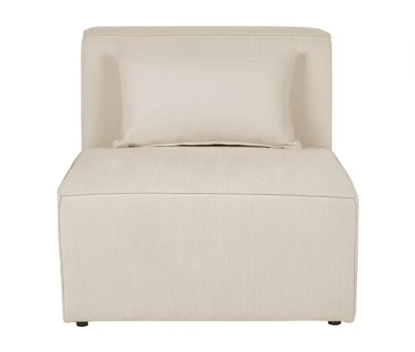 Chaise-longue em bombazine creme LEMVIG