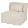 Chaise-longue em bombazine creme LEMVIG