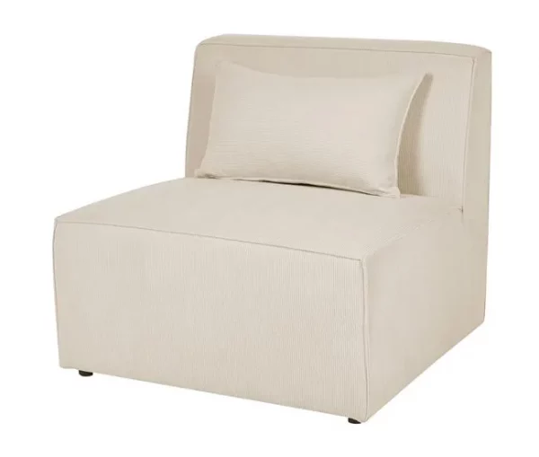 Chaise-longue em bombazine creme LEMVIG