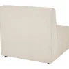 Chaise-longue em bombazine creme LEMVIG