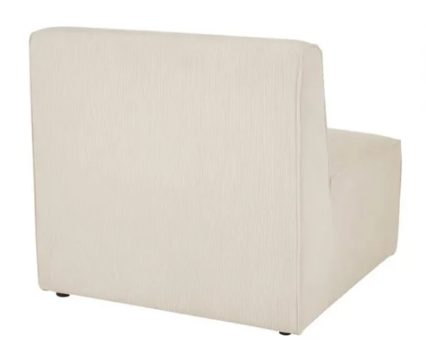 Chaise-longue em bombazine creme LEMVIG