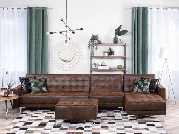 Schlafsofa ABERDEEN Lederoptik Oldstyle Otto+Mittel L/R