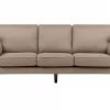 Sofa LOKKA, 3 sitzer brown fabric DEF