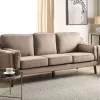 Sofa LOKKA, 3 sitzer brown fabric DEF