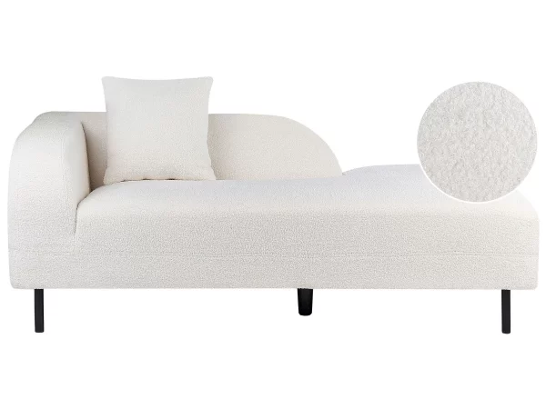 Chaise lounge white boucle LE CRAU