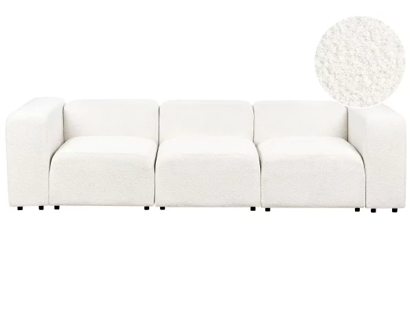 Sofa FALSTERBO 3 seater boucle white DEF