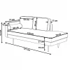 Chaiselongue MIRAMAS beige links CH