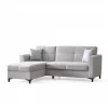 Chaise longue com cama TIAGO reversível 3 lugares cinza claro