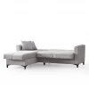 Chaise longue com cama TIAGO reversível 3 lugares cinza claro
