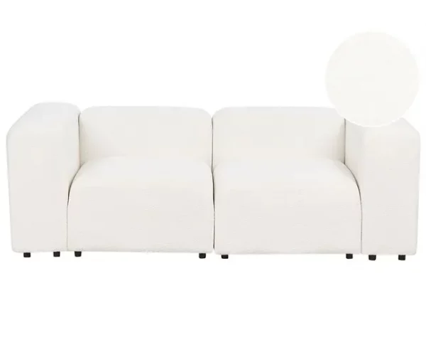 Sofá modular 2 lugares em bouclé branco FALSTERBO